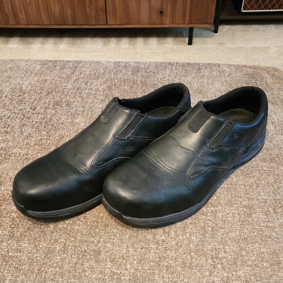 Red Wings ComfortPro 6705 Safety Toe Slip-On Black Leather Loafers Size 15D - Picture 2 of 7